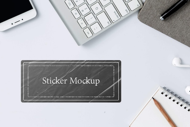 sticker mockup psd