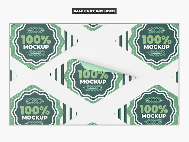 PSD sticker mockup