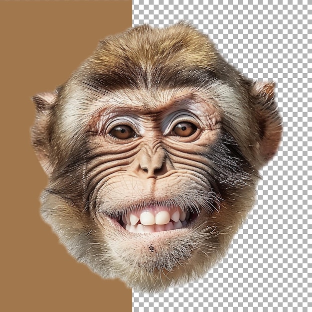 Sticker of a Monkey On a Transparent Background Ai Generated