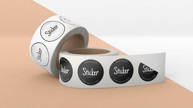 Sticker roll mock up