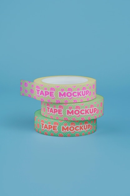 Still life with washi tape mockup