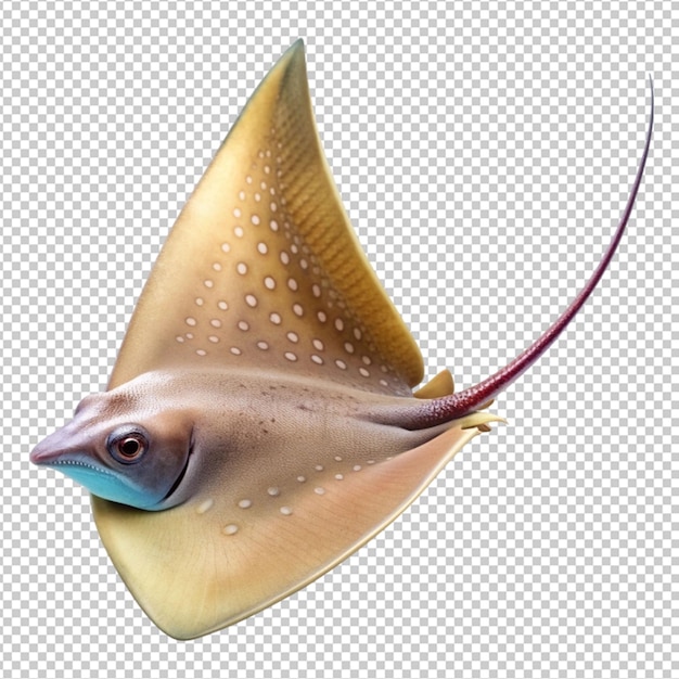 PSD stingray side view isolated on transparent background