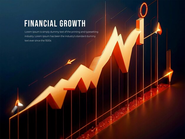 Stock chart or trading graph for stock market concept