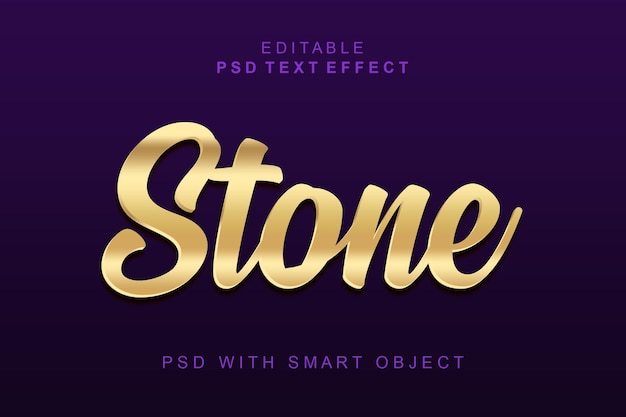 Stone 3d text effect