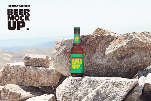 Stone Nature Beer Mockup