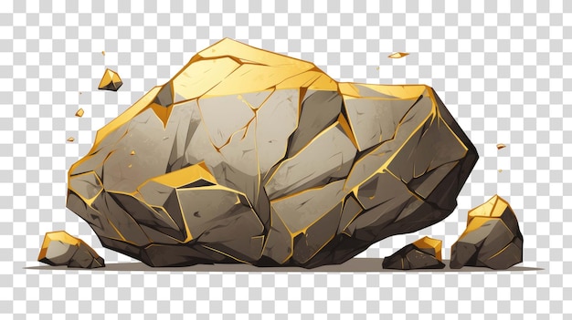 Stone rock isolated on transparent background vector illustration