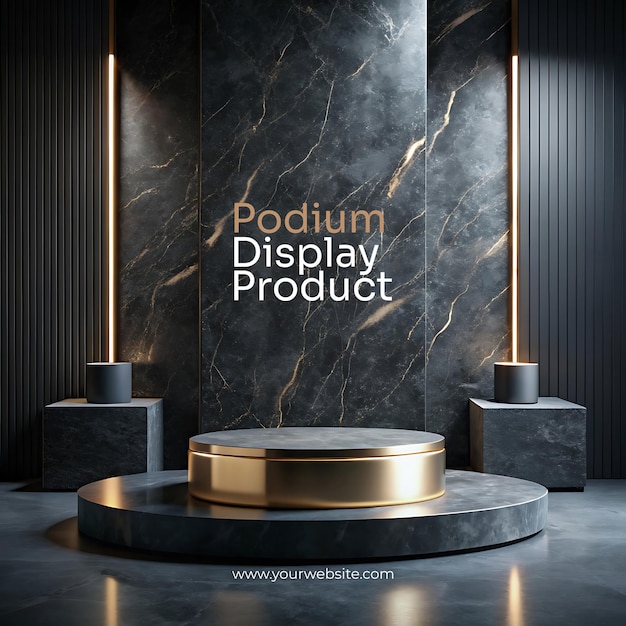 Stone Sanctuary Luxurious Podium for Beauty Spa Products