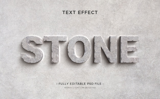 Stone text effect design