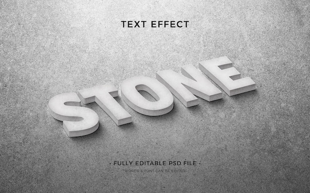 Stone text effect design