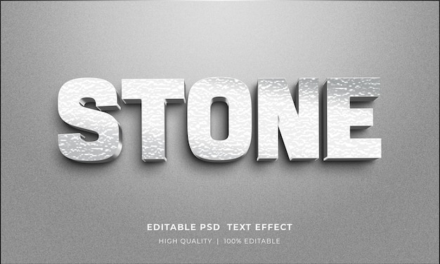 Stone text effect mockup