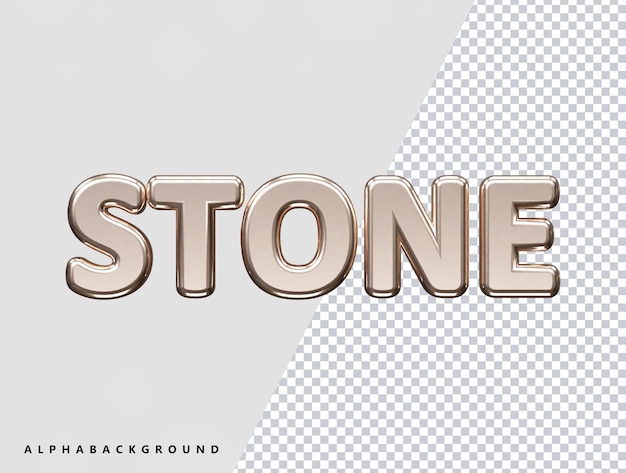 Stone text effect vector illustration transparent element