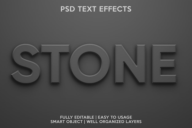 Stone  text effect