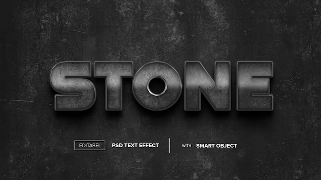 Stone Wall Text Effect Editable Psd