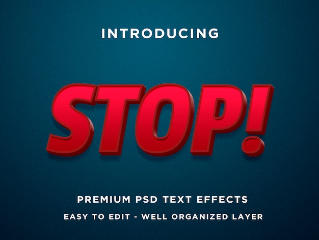 STOP 3d Text Effect