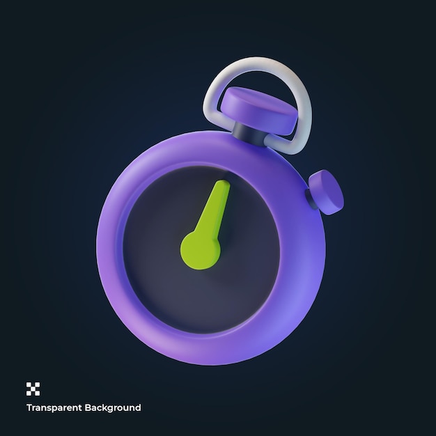 Stopwatch 3d icon illustration