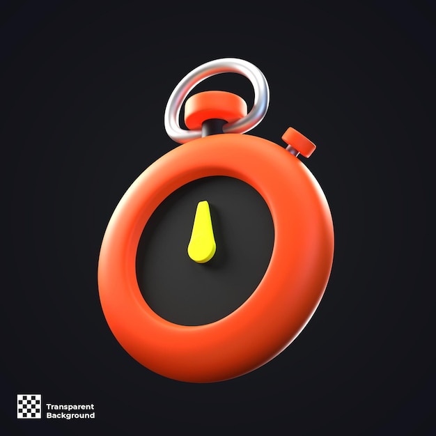 stopwatch 3D icon illustration