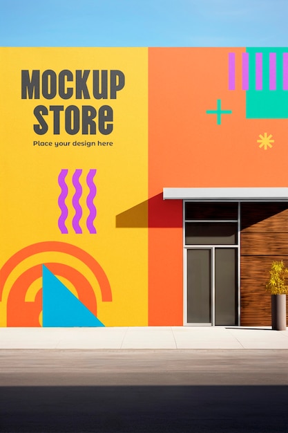 Store exterior mockup design