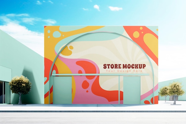 Store exterior mockup design