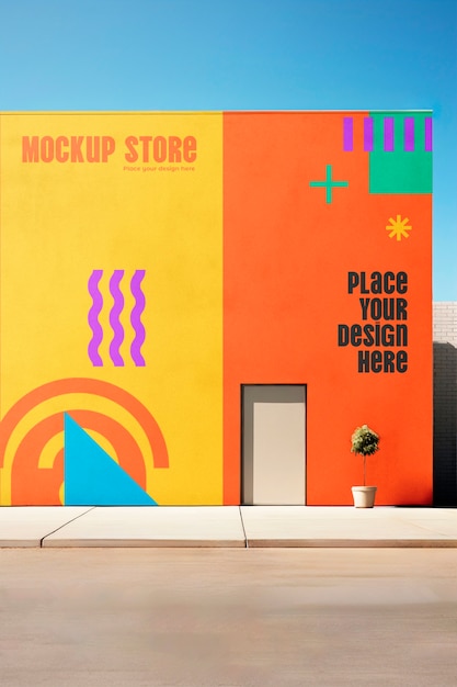 Store exterior mockup design