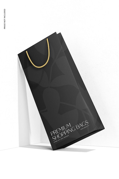 Store Gift Bag Mockup, Leaned