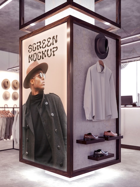 Store interior design mockup