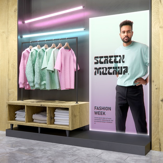 Store interior design mockup