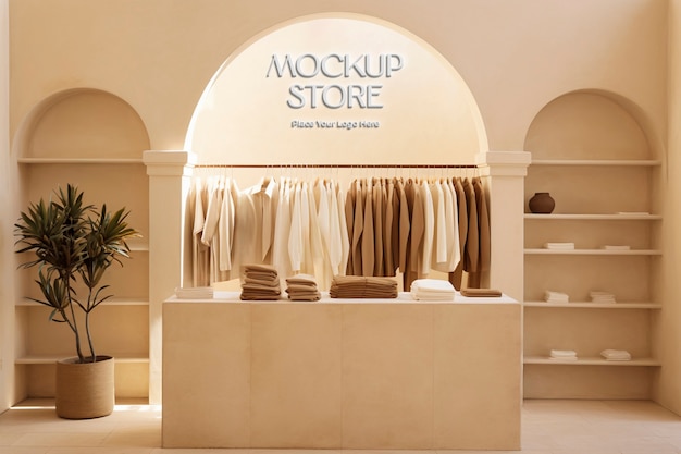 Store interior mockup design