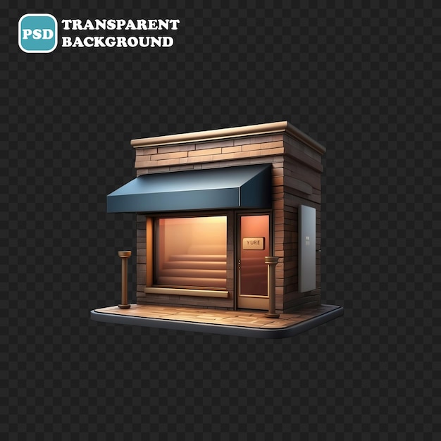 store isolated 3d render illustration