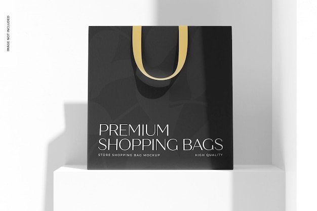 Store Shopping Bag Mockup, Front View