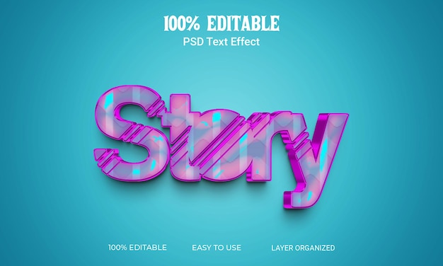 Story 3D Text  Effect Style