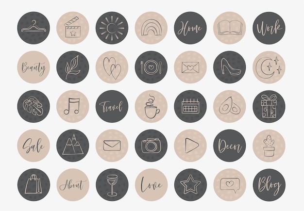 PSD story highlight icons