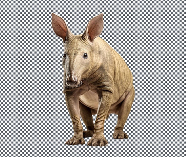 PSD strange aardvark isolated on transparent background