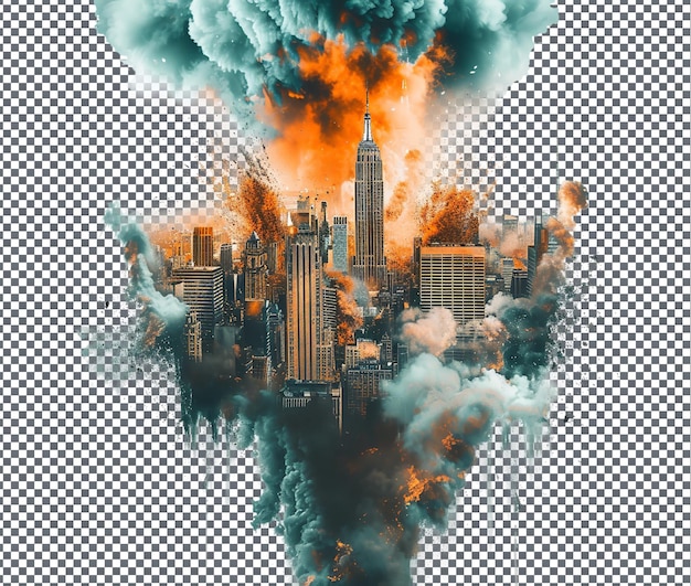 PSD strange apocalypse near isolated on transparent background