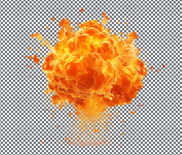 Strange exploding ball isolated on transparent background