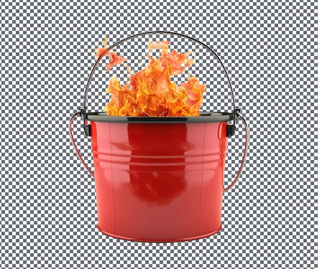 Strange Fire Bucket isolated on transparent background