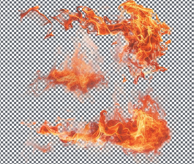 Strange heat fire isolated on transparent background