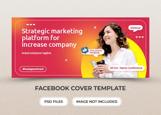 Strategic marketing web banner and facebook cover template