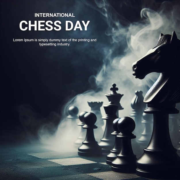 Strategic Triumph International Chess Day PSD Design