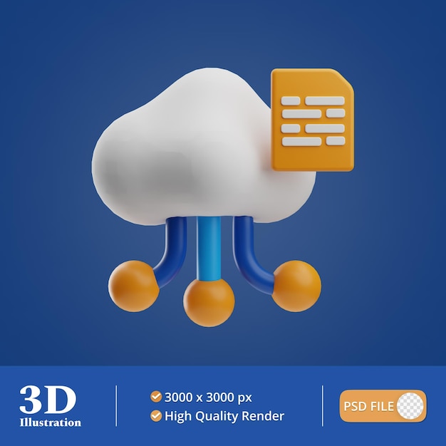 strategy marketing cloud illustration 3d