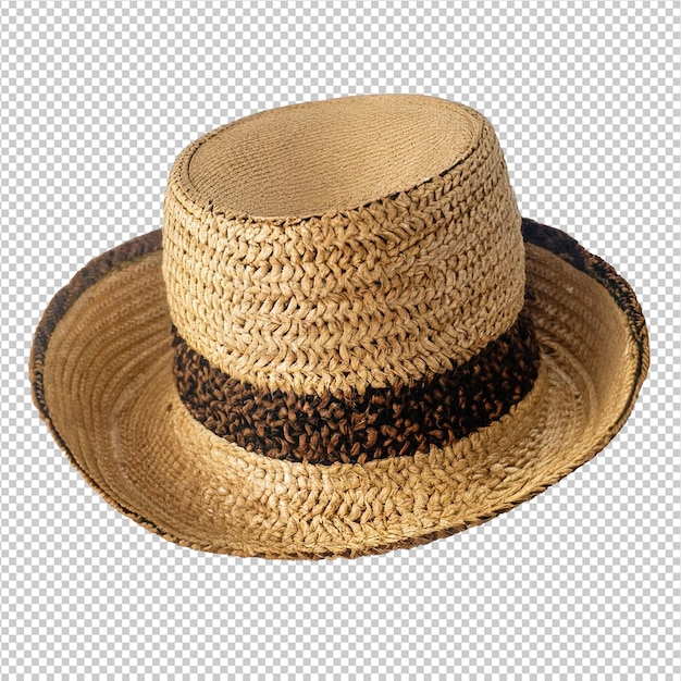 Straw hat for a man On Transparent Background