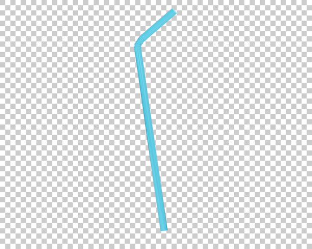 PSD straw on transparent background 3d rendering illustration