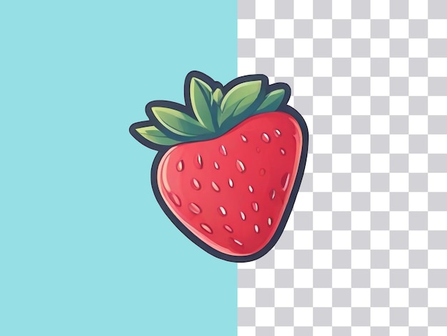 PSD strawberry illustration _ transparent background