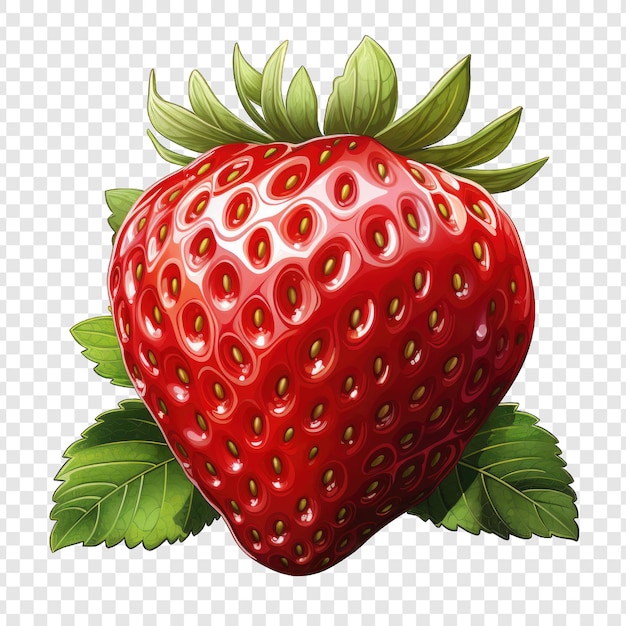 PSD strawberry isolated style png with white background cartoon generative ia