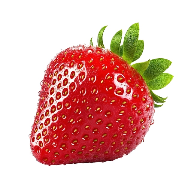 Strawberry isolated on transparent background created with generative AI