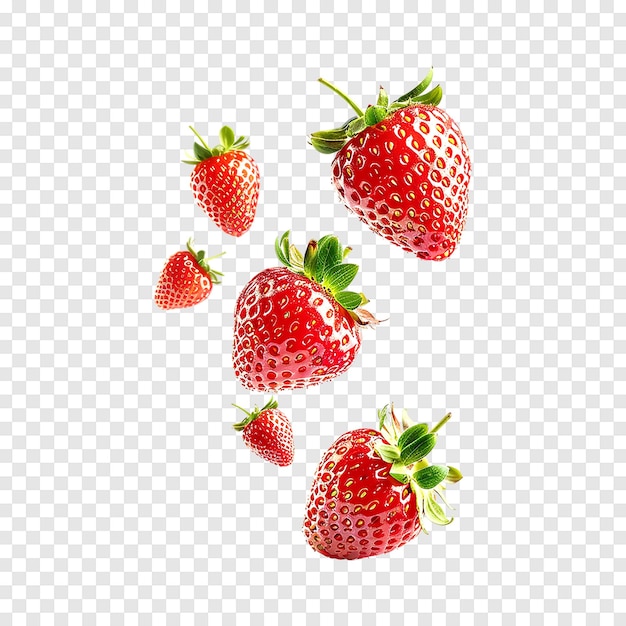 Strawberry isolated on transparent background Generative AI