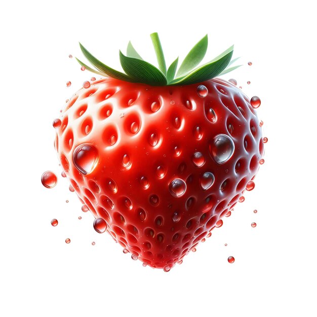 PSD strawberry isolated on transparent background