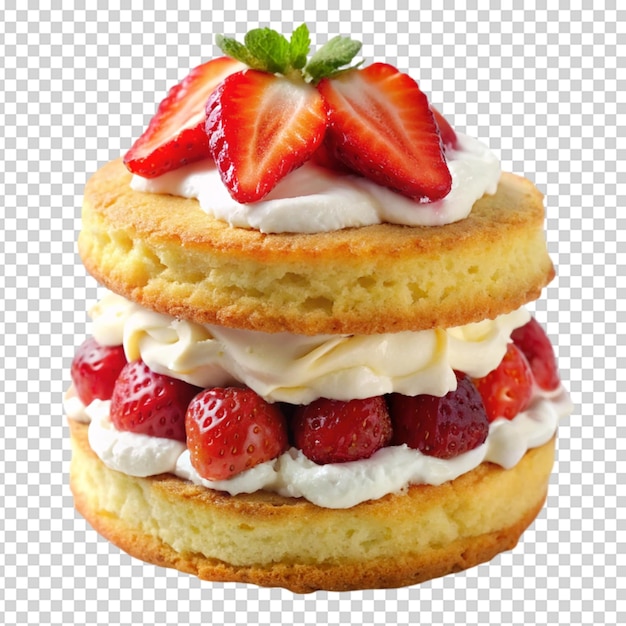 Strawberry shortcake Isolated white background