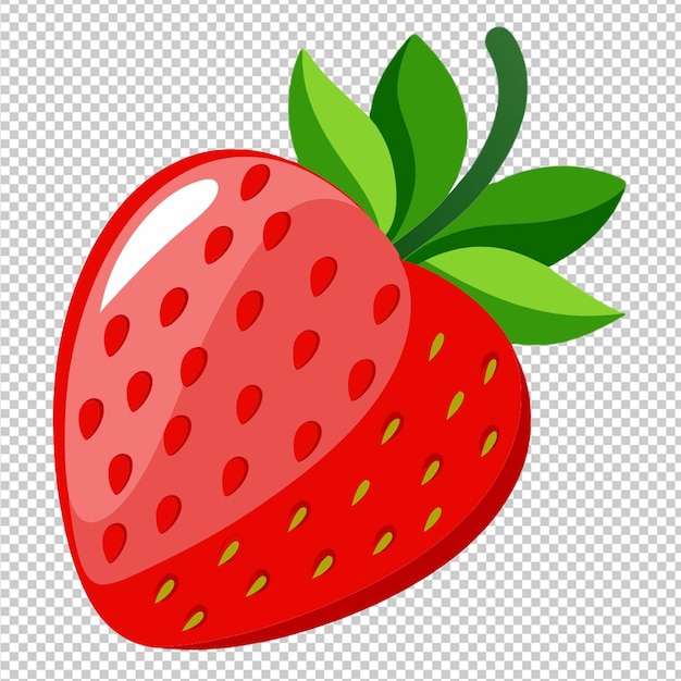 PSD strawberry vector on transparent background