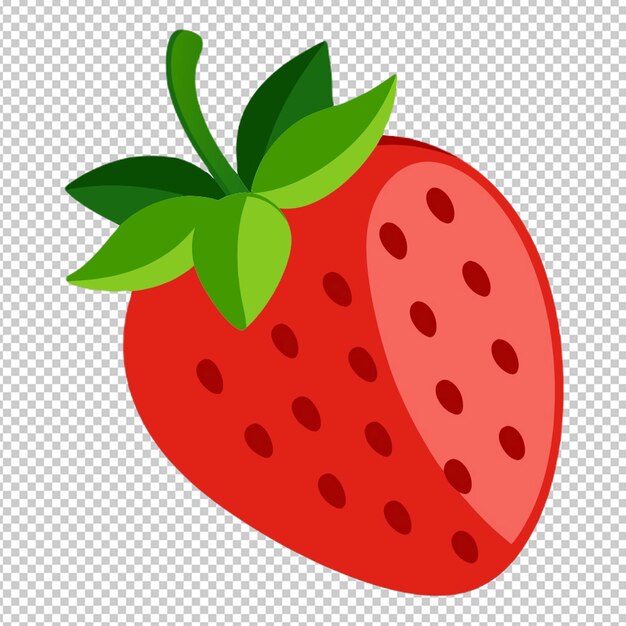 PSD strawberry vector on transparent background