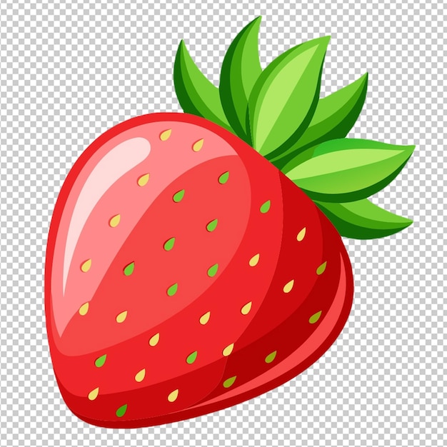 PSD strawberry vector on transparent background